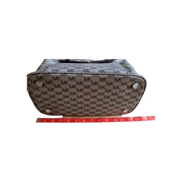 Michael Kors Jet Set Black & Gray Front Card Pocket Open Tote Shoulder Bag EUC - Picture 15 of 16